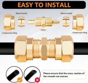<span class=keywords><strong>Kit</strong></span> de réparation d'assortiment de raccords de tuyauterie en nylon à compression DOT pour camion, raccords rapides de tuyauterie de 1/4\", 1/8\", 3/8\", 1/2\" - Product Image 3