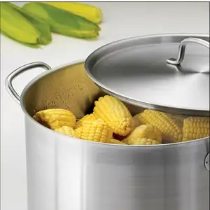 Wholesale Large Stock Cookware Commercial Cooking Pot Stainless Steel Soup Pot