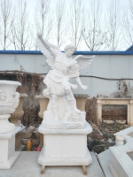 Angel God Marble Sculpture Natural Stone Modern Design for Indoor/Outdoor Use Garden Application