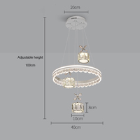 Personnalisé Nordique Deux Rond Plafonnier Blanc Lustre Moderne Intérieur Chambre Salle À Manger Led Suspensions avec Boule