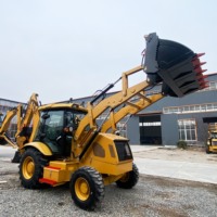 Chargeuse-pelleteuse 4x4 multifonctionnelle à vente chaude 2025, excavatrice agricole à 4 roues motrices, chargeuse-pelleteuse chinoise à vendre