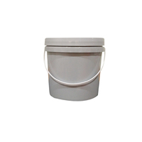 Seau hermétique en HDPE de 0,6 L de qualité alimentaire durable avec impression personnalisée pour le stockage de produits chimiques, d'huiles et de poudres fines