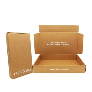 Caja de embalaje de envío corrugado con logotipo personalizado, materiales reciclados, papel de cartón de Color personalizado, ropa de correo, grabado en relieve de avión - Product Image 1