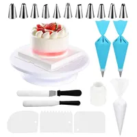 512 PCS Cake Decorating Supplies with Non-Slip Cake Turntable Cake