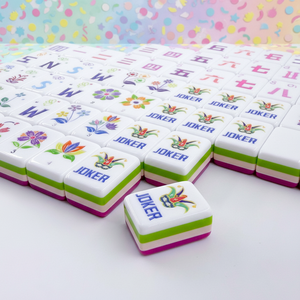 Juego de Mahjong Americano de Acrílico Rojo Rosa Plegable de 4 Capas Hecho a Medida, 160 Cartas, Mesa de Juego de <span class=keywords><strong>Casino</strong></span> Elegante y de Lujo <span class=keywords><strong>para</strong></span> Adultos - Product Image 4