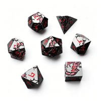 Ensemble de dés en métal Inferno Fire Dragon pour DND, dés polyédriques Dark Fantasy pour jeux de rôle sur table