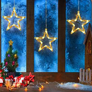 1PC Noël LED Ventouse Lustre Père Noël Étoiles Lumières Fête De Vacances Fenêtre Décor Lampes Alimenté Par Batterie - Product Image 4