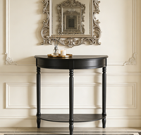 Table console de salon moderne semi-circulaire en bois de style ferme Table console Table en bois pour salon