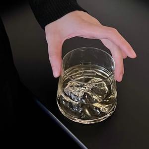 Tasse à thé en verre à eau Ins de style japonais vintage Mount Fuji avec vue sur la montagne enneigée élégante tasse à whisky en cristal - Product Image 2