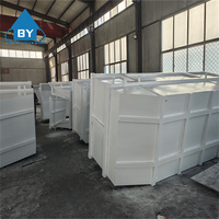 Poubelle à déchets en plastique de grande taille de 660 litres, grande poubelle avec couvercle, robuste pour les chantiers de construction industriels, élimination des déchets