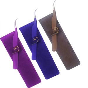 Pochette personnalisée avec logo, emballage d'une seule pièce, pince à extensions de cils, nouveau design avec pointe fine - Product Image 1