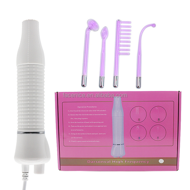 2022 Most Popular Portable High Frequency Derma Facial Wand Spa Skin Care Electrode Wand Facial Machine Home Use