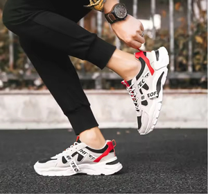 Zapatillas de Running Modernas para Hombre, Ligeras, con Suela Gruesa y Amortiguación, Cierre con Cordones, Suela de PU, Cómodas y a la Moda - Product Image 4