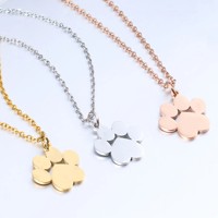 Nouveau design en acier inoxydable Mini collier pendentif, collier de charme de patte de chien Collares, chaîne de collier de bijoux d'animaux petits et mignons