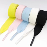Cordones Planos de Algodón Puro Acme M de 1.5 cm de Ancho, Color Sólido, para Zapatillas Unisex de Caña Alta/Baja