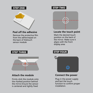 Hot Sale Hochwertiger zweifarbiger LED-Lichtspiegel-Berührungs sensor und induktiver Schalter mit 12V Spannung - Product Image 5