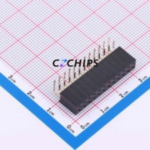 XDM254-2-12-W-8.5-G0 Pin Socket Bent Lead Through Hole,P=2.54mm Connector 2x12P 2.54mm Square Hole Right Angle Insert - Product Image 1