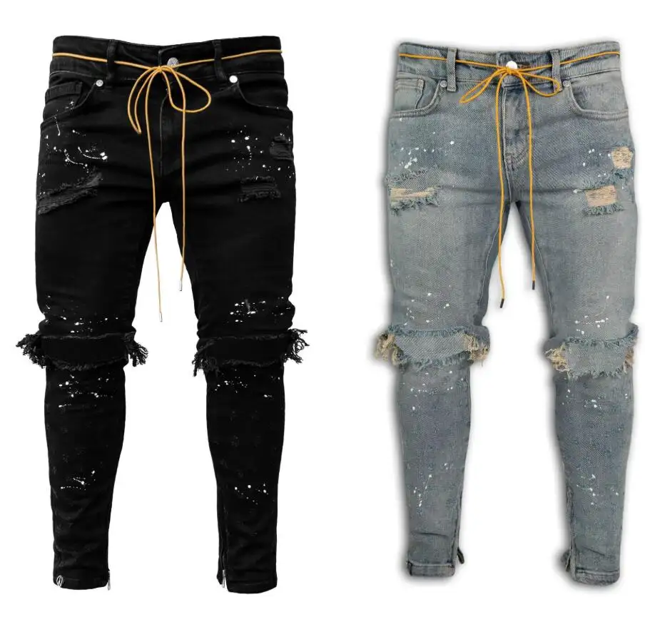Pantaloni slim da uomo nuovi europei e americani all'ingrosso vendita diretta in fabbrica di jeans da uomo di alta qualità in stock