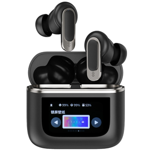 Tour du lịch Pro2 ANC TWS Tai nghe 2025 <span class=keywords><strong>LCD</strong></span> màn hình cảm ứng không dây tiếng ồn hủy bỏ Earbuds cho thể thao V8 Earbuds kỹ thuật số LED pin - Product Image 1