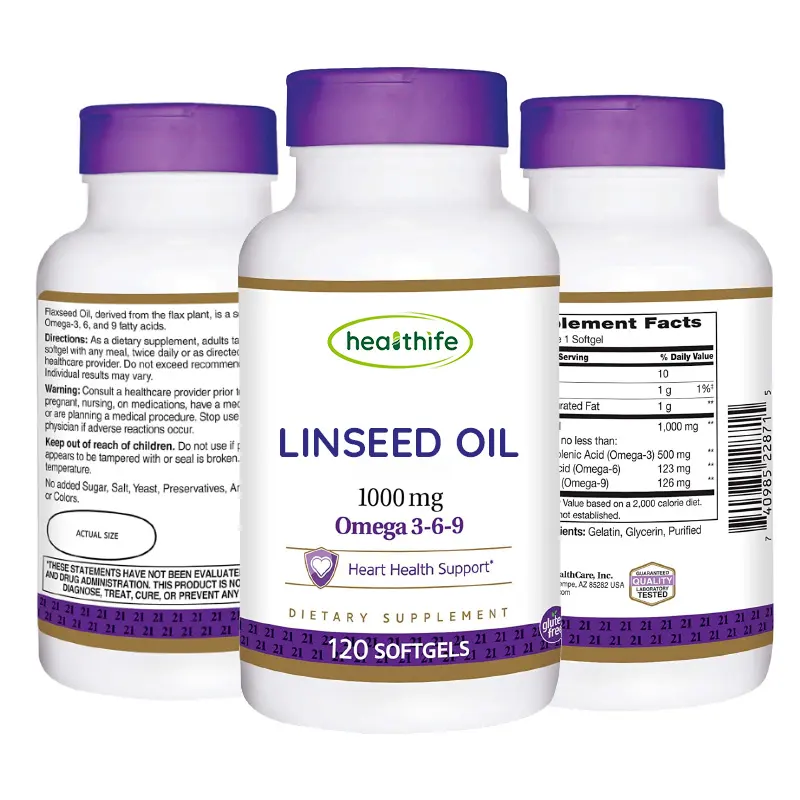 Skin Whitening 500mg lin seed/linseed oil Softgel capsules