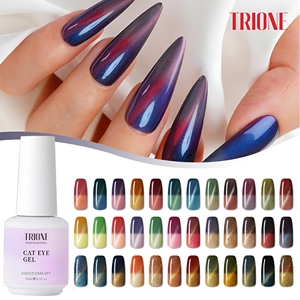 Suministros <span class=keywords><strong>para</strong></span> <span class=keywords><strong>Uñas</strong></span>, Gel Magnético Efecto Ojo de Gato con Dos Colores, Efecto Cateye que Cambia de Color, Gel UV con Brillo, Venta al Por Mayor, Marca Privada, OEM - Product Image 1