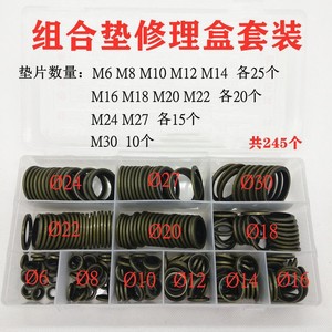 Kit de reparación de juntas combinadas con arandelas de plástico de tamaño 6, 8, 10, 12, 14, 16 mm para sellos de mangueras hidráulicas - Product Image 3