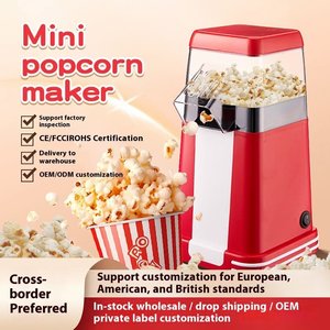Red Electric <b>Popcorn</b> Maker Mini Fully Automatic <b>Popcorn</b> <b>Machine</b> Household Snack Kettle - Product Image 3