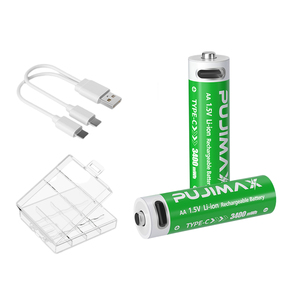 Batterie Ricaricabili AA PUJIMAX al Miglior Prezzo, 3400mWh, Ricarica Tramite Porta Type-C, Batteria al Litio Ricaricabile USB da 1.5V con Cavo USB-C - Product Image 1