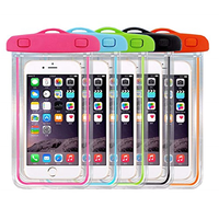 Étui étanche pour téléphone portable Veilleuse PVC transparent Rose Vert Bleu Orange Pochette pour téléphone étanche