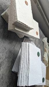 Suite de invitación de boda de papel hecho a mano, papel borde cubierto, papel hecho a mano, invitaciones de boda de algodón, <span class=keywords><strong>hojas</strong></span> de papel hechas a mano - Product Image 3