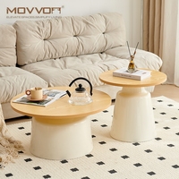 Table basse combinée de style crémeux minimaliste moderne en métal durable pour petit appartement salon canapé côté et balcon