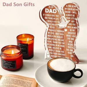 MAMAGIFTREE Regalo de San Valentín <span class=keywords><strong>y</strong></span> Cumpleaños para Papá - Placa Acrílica con Diseño de Corazones <span class=keywords><strong>y</strong></span> Amor Infinito, Decoración de Escritorio para el Mejor Papá del Mundo - Product Image 5