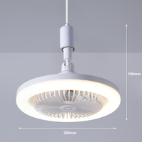 Plafond Led Ventilateur Lumière Tête Mobile Intelligent Gradation E27 Ventilateur Ampoule Décor À La Maison 360 Rotation Télécommande Moderne Ventilateur De Plafond