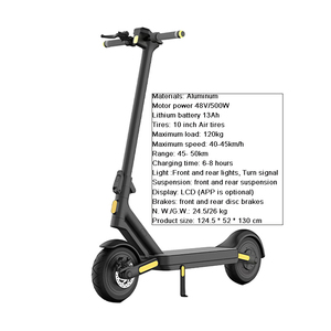 Scooter Todoterreno con Rueda Grande de 10 Pulgadas, 45 km/h, 500 W, con Luz, S01, Scooter Eléctrico con Rueda Grande S01 S01 - Product Image 4