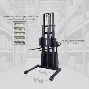 High Quality Electric Walkie Stacker 1500kg 1.5ton Battery Forklift Electric <b>Pallet</b> Stacker 3m Lift Height - Product Image 2