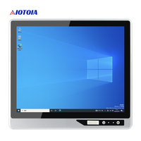 PC Panel Industri Tanpa Kipas 17 Inci All In One Komputer Layar Sentuh Kapasitif Sepuluh Titik 2 LAN 4 USB 6 COM Q P17RWH T