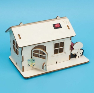 Modelo <span class=keywords><strong>de</strong></span> Casa <span class=keywords><strong>de</strong></span> Madera Hecho a Mano en 3D, Simulación <span class=keywords><strong>de</strong></span> Cabaña, Rompecabezas <span class=keywords><strong>de</strong></span> Madera para Niños, Proyectos Escolares, Equipo Educativo - Product Image 3