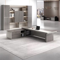 Meilleur vendeur sur le marché coréen, table de bureau 2,4 m, bureau de direction moderne en forme de L, mobilier de bureau pour PDG, mobilier commercial