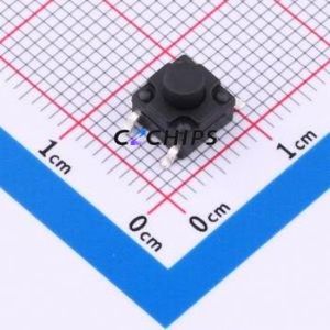 TS017A-TBY1EH5.5 Tactile Switch SMD-4P,6.1x6.1mm Switch Single Pole Single Throw Round Button 1.8N Vertical Mount - Product Image 1