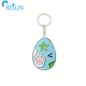 سلسلة مفاتيح من المينا لمفاتيح البيض والقط والأرانب من المصنع ، شعار مخصص ، ألعاب نارية ، سلاسل مفاتيح على شكل تنين عيد الفصح السعيد ، سلاسل مفاتيح على شكل بيضة - Product Image 4