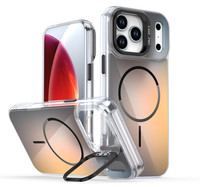 Étui magnétique pour iPhone 17 Pro Max, Apple 16 Pro, Coque de protection avec support d'appareil photo à changement de couleur pour iPhone 15 14 13 12 Pro Max