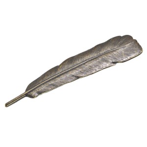 Furniture Handle Feather Shape Zinc Alloy <b>Cabinet</b> Hardware <b>Rustic</b> Design Durable Cupboard Knob - Product Image 3