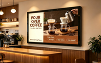 Écran d'affichage de menu 43 pouces à haute luminosité, montage mural pour restaurant, écran d'affichage numérique personnalisé 4+32G Android