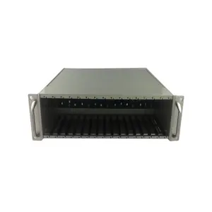 Convertidor de medios de montaje en rack Chasis Gestión remota 2U Convertidor de fibra óptica de 16 ranuras TJ50MC16S