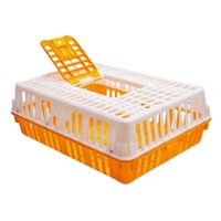 Grande cage de transport en plastique à trois portes pour volailles, canards, poulets de chair et poulets de basse-cour
