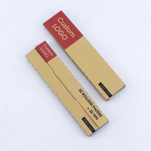 <b>Rolling</b> Paper With Tips Natural Unbleached Wood Pulp Slow Burn Cigarette Smoking Accessory Rectangular Simple Style - Product Image 2
