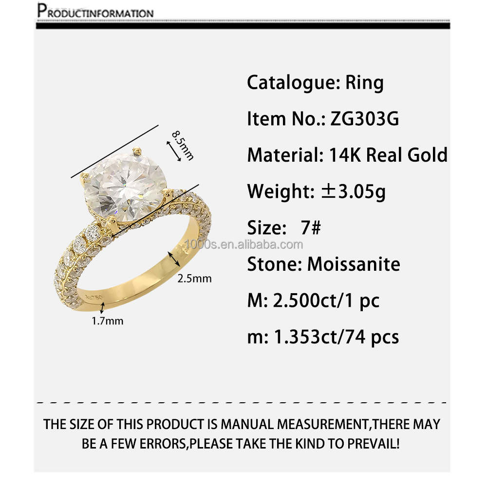 Moissanite in oro 14K ZG303G