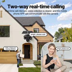 Wistino Ngoài Trời 12MP 4G Năng Lượng Mặt Trời Máy Ảnh Ba Ống Kính Ba Màn Hình Tự Động Theo Dõi Báo Động Tầm Nhìn Ban Đêm Đầy Đủ Màu Sắc Năng Lượng Mặt Trời CCTV Máy Ảnh - Product Image 5