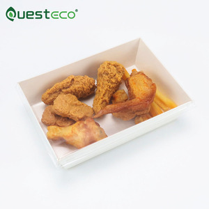 Disposable Salad <b>Box</b> Food Kraft Paper Sushi Paper Boxes with Divider Paper Swiss Roll <b>Cake</b> <b>Box</b> - Product Image 2