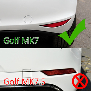 Volkswagen Golf 7 Rear Bumper Canards R400 Piano Black ABS Exterior Modification 2012-2015 - Product Image 4